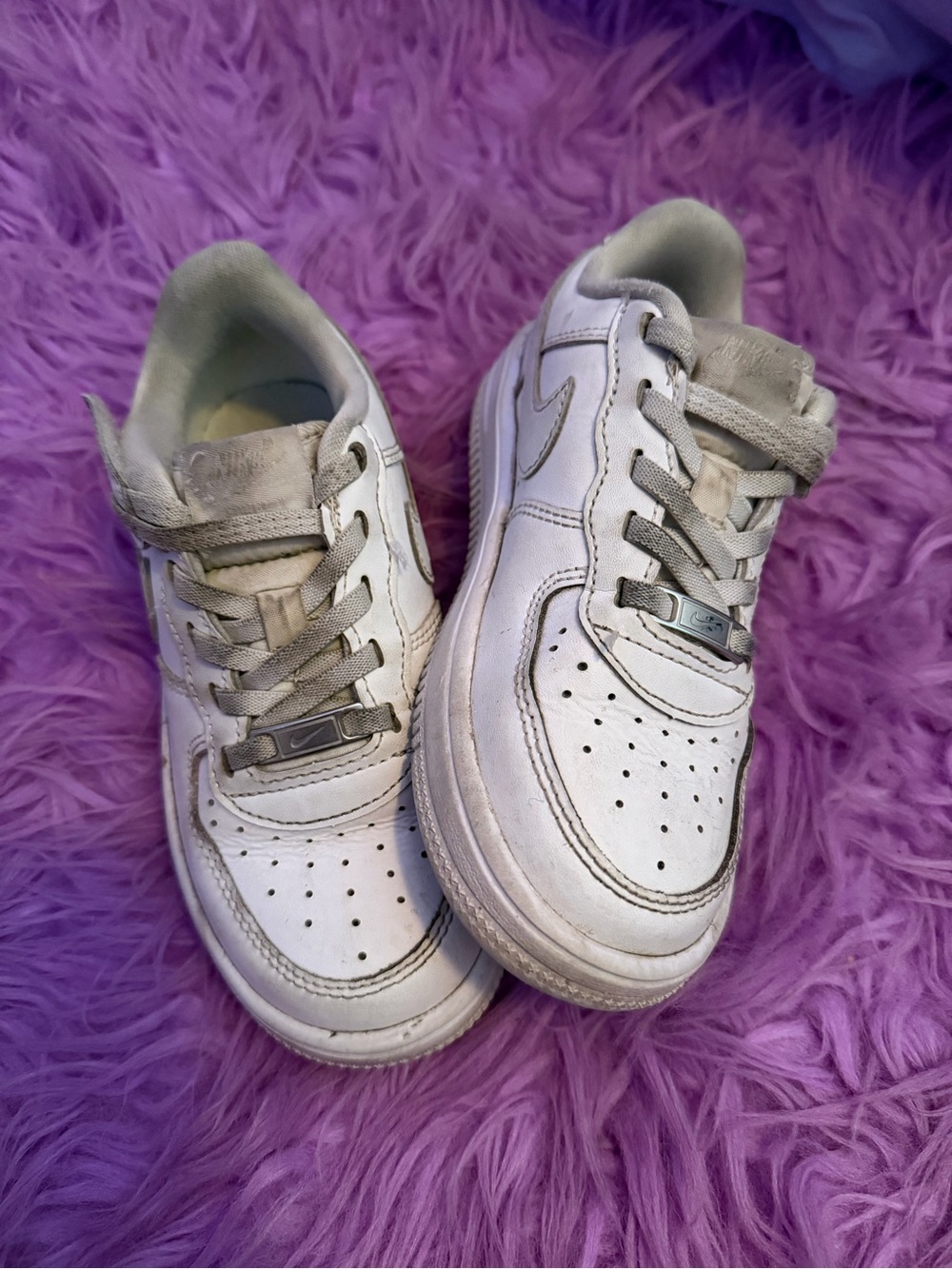 Nike Kids Air Force 1 White Sneakers